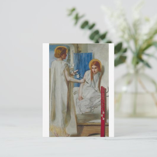 De aankondiging van het Briefkaart Gabriel Rossett (Staand voorkant)