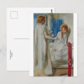 De aankondiging van het Briefkaart Gabriel Rossett (Voorkant / Achterkant)