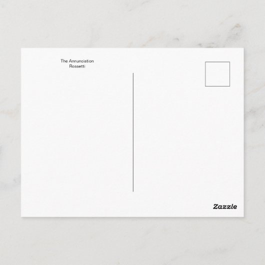 De aankondiging van het Briefkaart Gabriel Rossett (Achterkant)