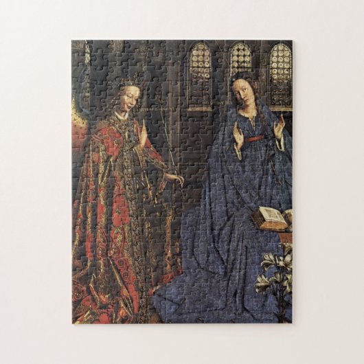 De aankondiging van Jan van Eyck Legpuzzel (Verticaal)