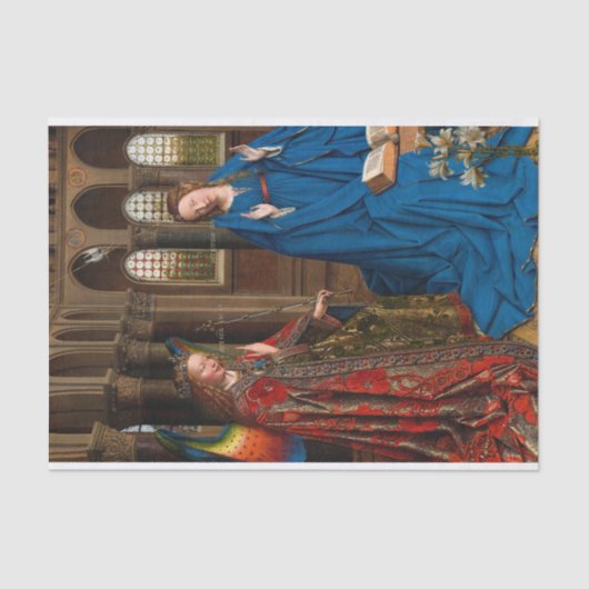 De aankondiging van Jan van Eyck Tissuepapier (Voorkant)
