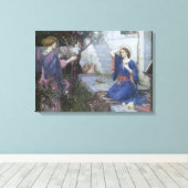 De aankondiging van John William Waterhouse Canvas Afdruk (Insitu (Houten vloer))