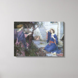 De aankondiging van John William Waterhouse Canvas Afdruk
