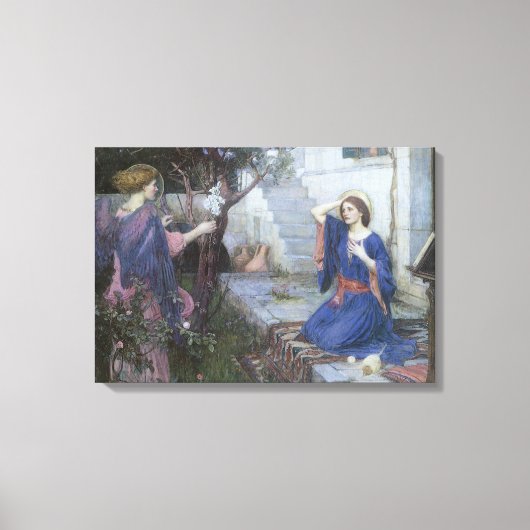 De aankondiging van John William Waterhouse Canvas Afdruk (Voorkant)