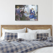 De aankondiging van John William Waterhouse Canvas Afdruk (Insitu (Slaapkamer))