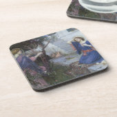 De aankondiging van John William Waterhouse Drankjes Onderzetter (Linkerzijde)