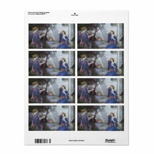 De aankondiging van John William Waterhouse Etiket (Full Sheet)