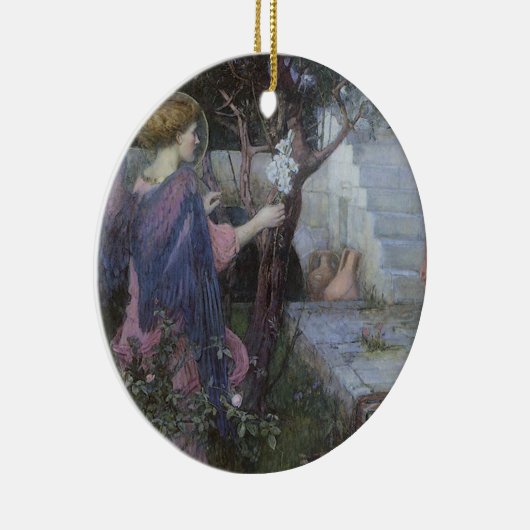 De aankondiging van John William Waterhouse Keramisch Ornament (Rechts)