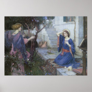 De aankondiging van John William Waterhouse Poster