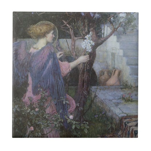 De aankondiging van John William Waterhouse Tegeltje (Voorkant)