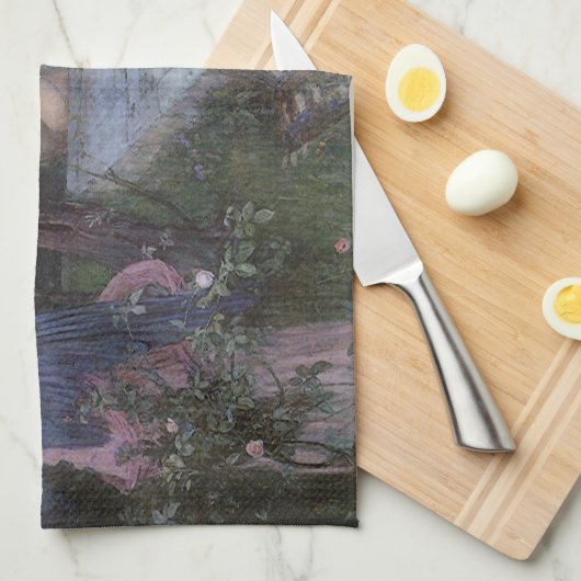 De aankondiging van John William Waterhouse Theedoek (Quarter Fold)