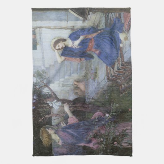 De aankondiging van John William Waterhouse Theedoek (Verticaal)