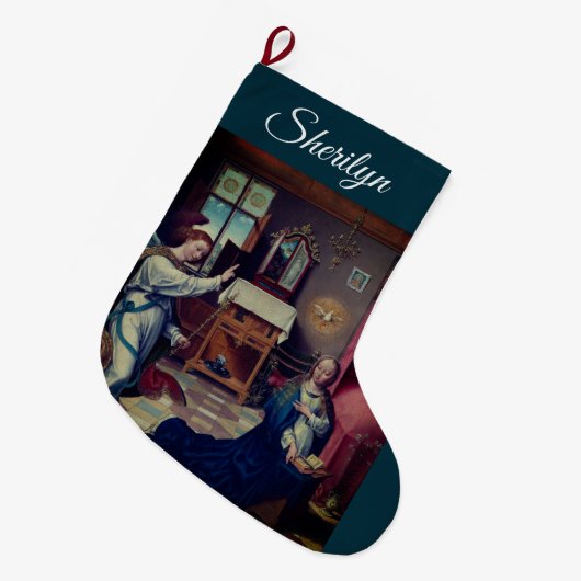 De aankondiging van Joos van Cleve: Grote Kerstsok (Voorkant (Hangend))