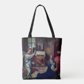 De aankondiging van Joos van Cleve: Kerstmis Tote Bag (Achterkant)