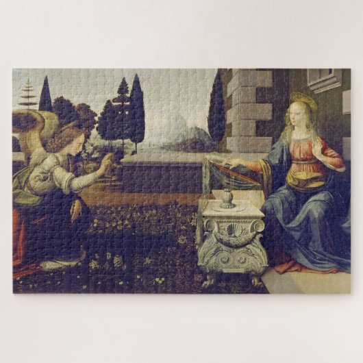 De aankondiging van Leonardo da Vinci 1472-1475 Legpuzzel (Horizontaal)