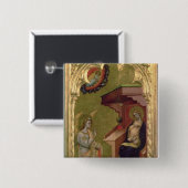 De aankondiging vierkante button 5,1 cm (Voorkant /achterkant)