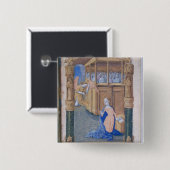 De aankondiging vierkante button 5,1 cm (Voorkant /achterkant)