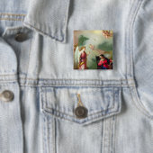 De aankondiging vierkante button 5,1 cm (In situ)