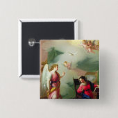 De aankondiging vierkante button 5,1 cm (Voorkant /achterkant)