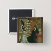 De aankondiging vierkante button 5,1 cm (Voorkant /achterkant)