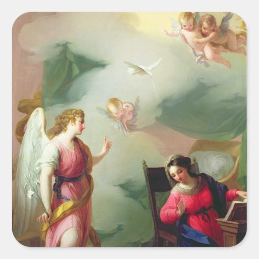 De aankondiging vierkante sticker (Voorkant)