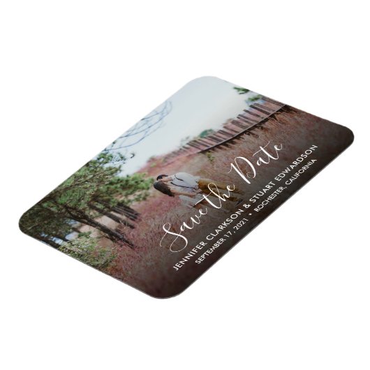 De aankondigingsfoto van het huwelijk sparen de Ma Magneet (Linkerzijde)