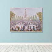 De aanleg van een vrijheidsboom canvas afdruk (Insitu (Houten vloer))