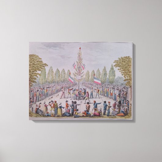 De aanleg van een vrijheidsboom canvas afdruk (Voorkant)