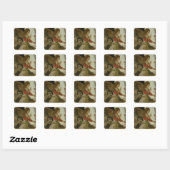 De aanmanende engel Gabriel Vierkante Sticker (Vel)