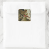 De aanmanende engel Gabriel Vierkante Sticker (Tas)