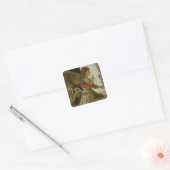 De aanmanende engel Gabriel Vierkante Sticker (Envelop)