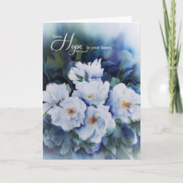 De aanmoediging heeft hoop in uw hart blauwe Flora Kaart