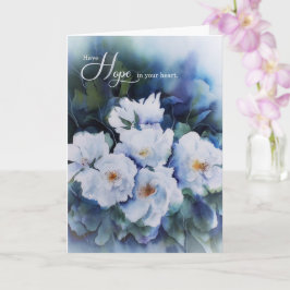 De aanmoediging heeft hoop in uw hart blauwe Flora Kaart