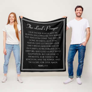 De Aanmoediging van het Onze Vader-gebed Fleece Deken