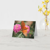 De aanmoedigingskaart van de vlinder kaart (Gele Bloem)