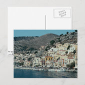 De aanpak van de haven van Symi Island, Dodecan Briefkaart (Voorkant / Achterkant)