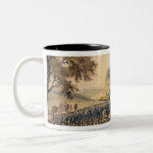 De aanpak van de keizer van China Tweekleurige Koffiemok (Links)