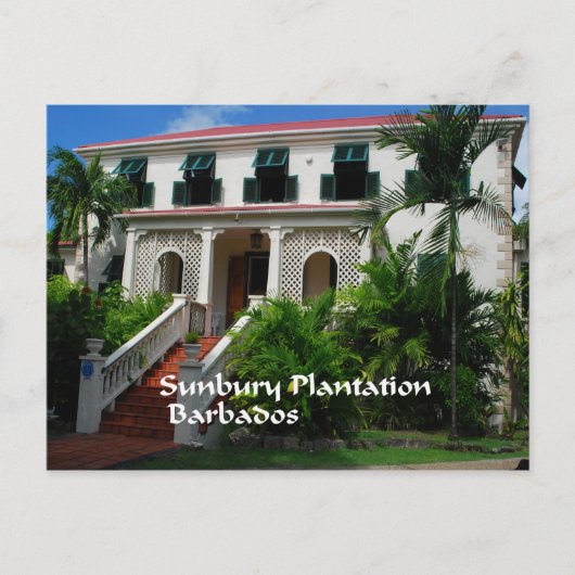 De Aanplanting van Sunbury in Barbados Briefkaart (Voorkant)