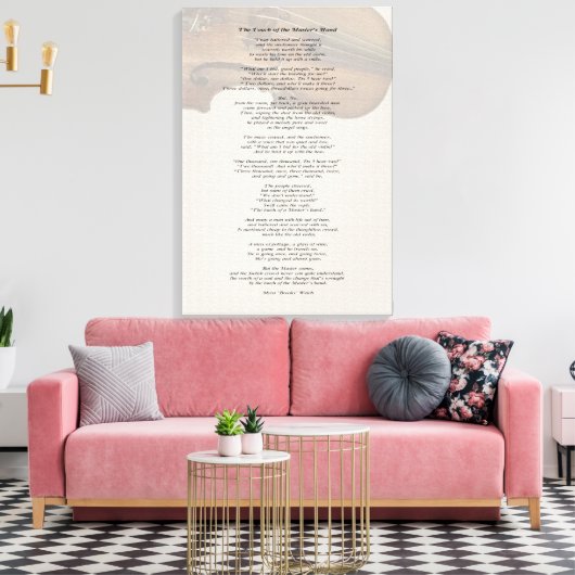 De aanraking van de hand van de meester canvas afdruk (Insitu (Woonkamer))