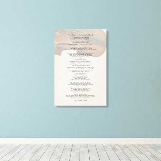 De aanraking van de hand van de meester canvas afdruk (Insitu (Houten vloer))