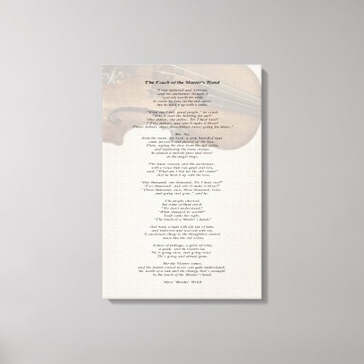 De aanraking van de hand van de meester canvas afdruk (Voorkant)