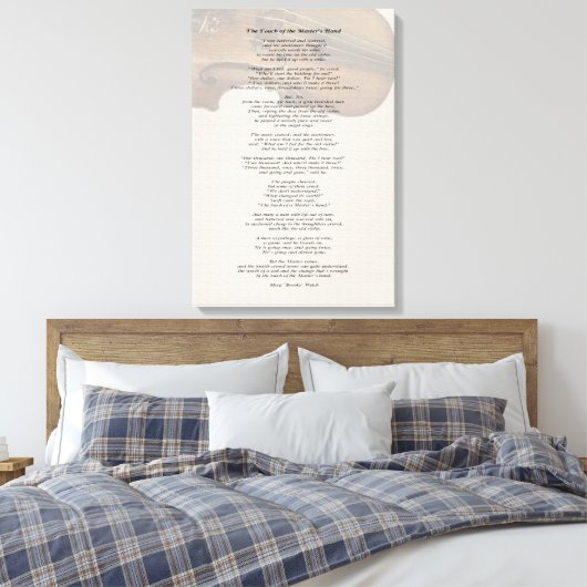 De aanraking van de hand van de meester canvas afdruk (Insitu (Slaapkamer))