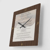 De aanraking van de hand van de meester vierkante klok (Hoek)