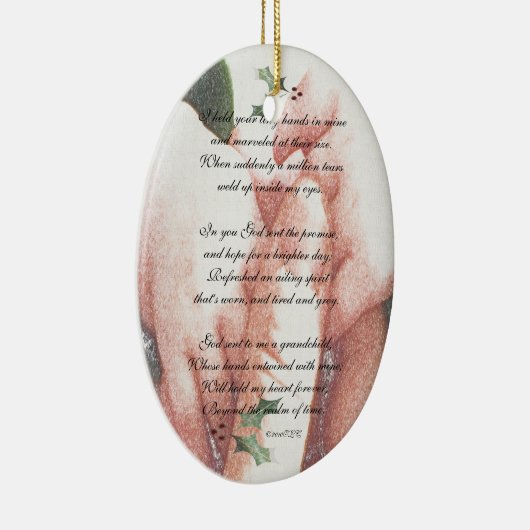 De aanraking van een kleinkind keramisch ornament (Rechts)