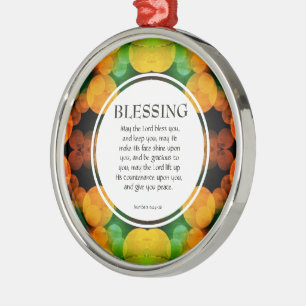 De aantallen 6:24-26 KUNNEN DE LORDE ZWART U Metalen Ornament