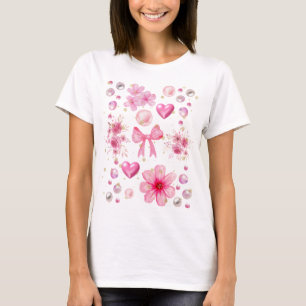 De aantrekkingskracht van roze t-shirt