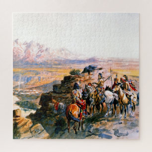 “De aanval plannen” van Charles M Russell Legpuzzel