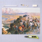 “De aanval plannen” van Charles M Russell Tissuepapier (Craft)