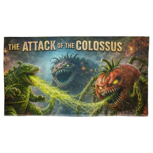 De aanval van de Colossus mutant groente koning pi Kussensloop (Voorkant)