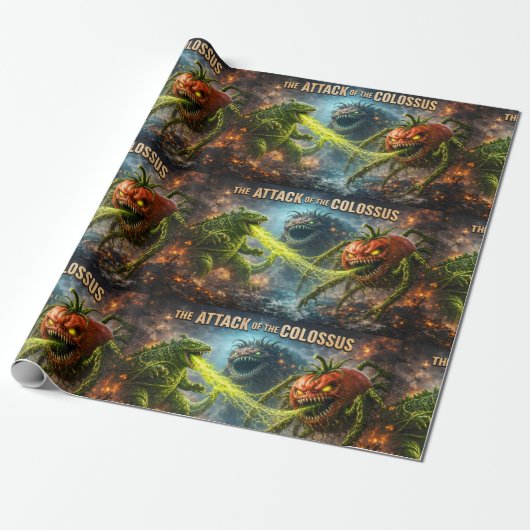 De aanval van de Colossus mutant veggie mat wrap Cadeaupapier (Uitgerold)